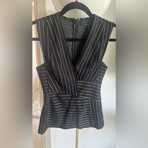 BCBGMaxaria Black Stripe Top NWT